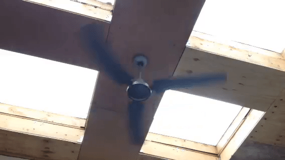Spinning Fan in Workshop